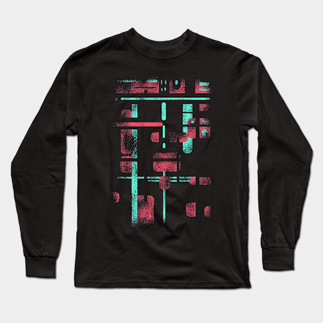 Jump´n Run - Arcade Game - Map Pattern Long Sleeve T-Shirt by Nikokosmos